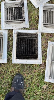 Professional duct cleaning equipment in action